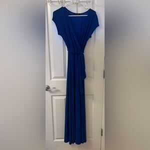 Royal Blue Maxi Wrap Dress